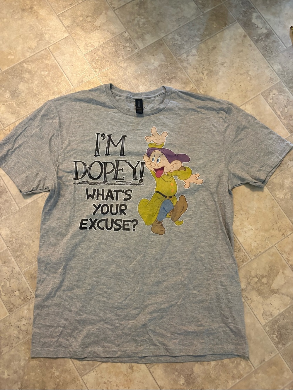 Gildan Grey Dopey Graphic Short Sleeve Tee